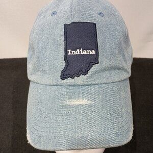 Denim Home Free Indiana State Cap One Size Adjustable